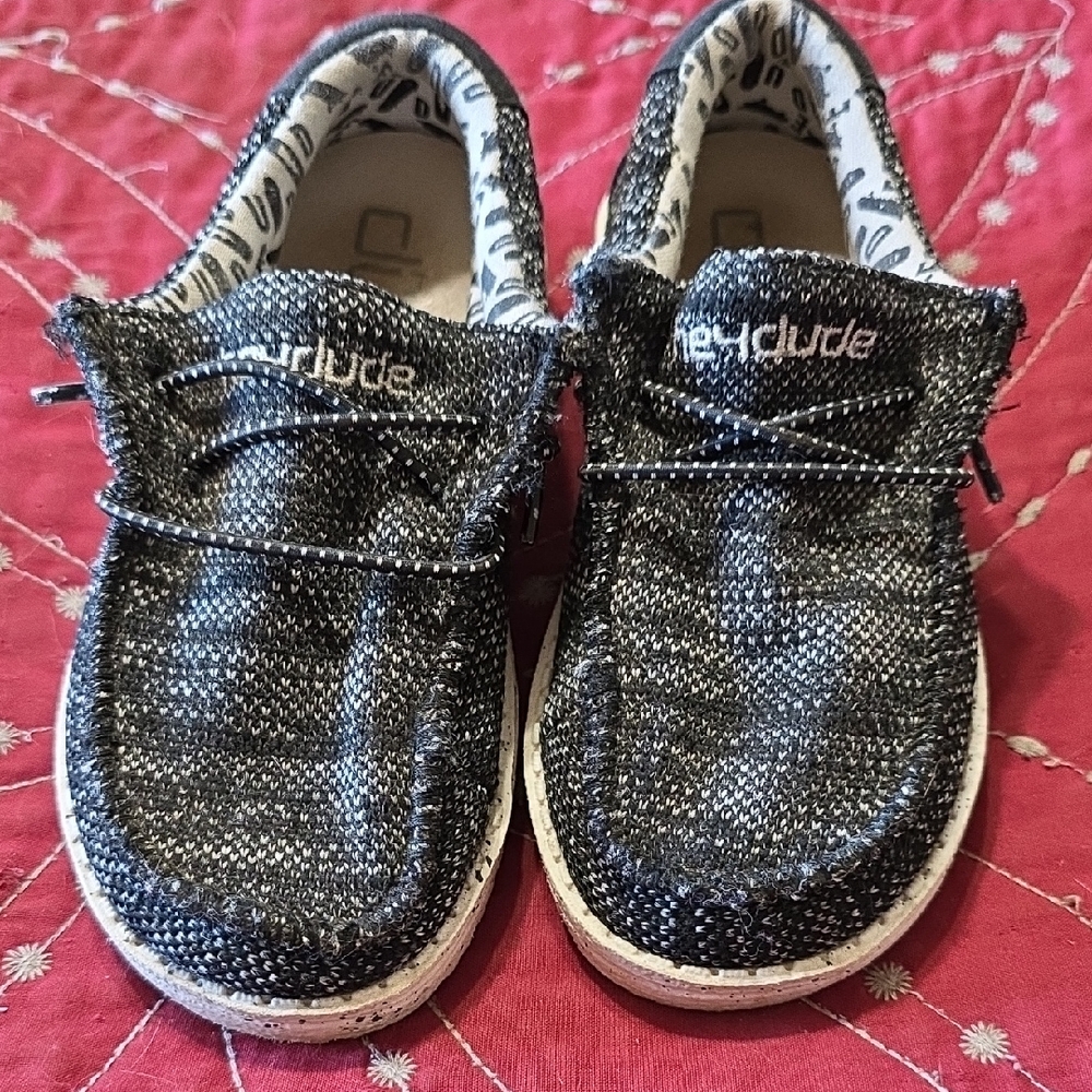 Hey Dude Kids Charcoal Moccasins
